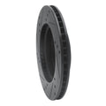 R1 11-25 Nissan Note (Mexico) Front Right Drilled & Slotted Black Brake Rotor