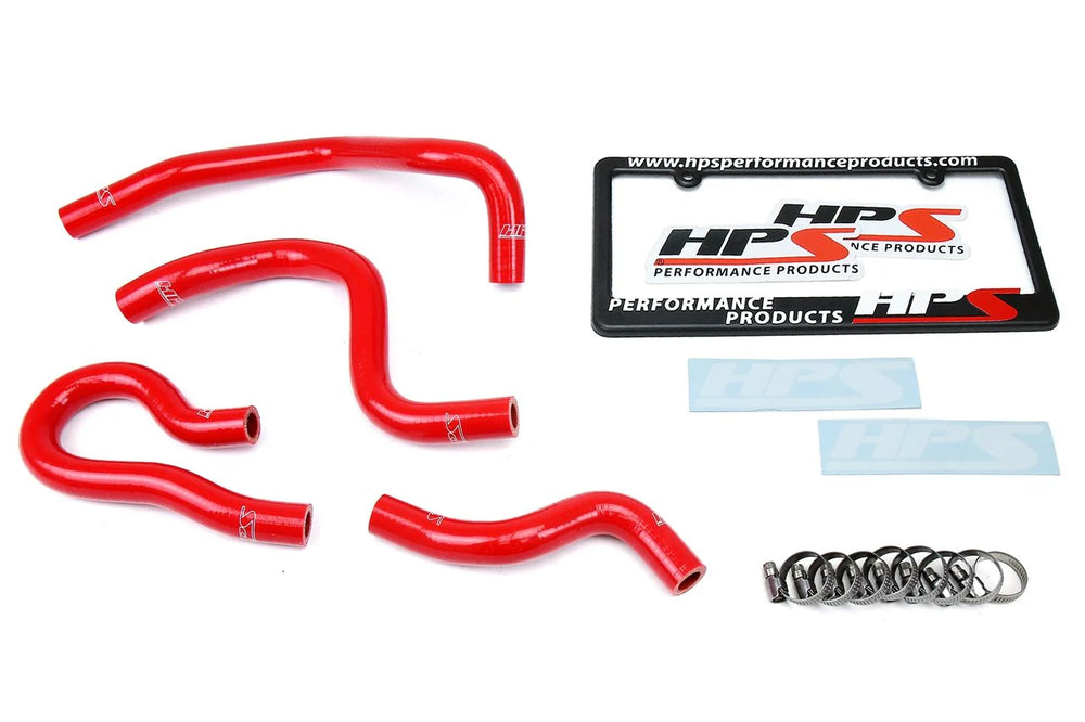 HPS Performance Reinforced Red Silicone Heater Hose Kit Coolant for Honda 99-00 Civic EM1 Si B16 1.6L DOHC