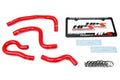 HPS Performance Reinforced Red Silicone Heater Hose Kit Coolant for Honda 99-00 Civic EM1 Si B16 1.6L DOHC