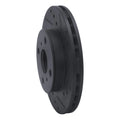 R1 90-91 Toyota Celica Front Right Drilled & Slotted Black Brake Rotor