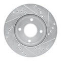 DFC 95-04 Ford Contour Front Left Drilled & Slotted Silver Brake Rotor