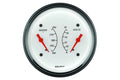 AutoMeter Gauge Dual Wtmp & Volt 3-3/8in. 250 Deg. F & 18V Elec Arctic White