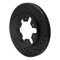 R1 82-85 Nissan 720 Datsun Front Left Drilled & Slotted Black Brake Rotor