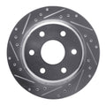 DFC 00-14 Cadillac Escalade Rear Left Drilled & Slotted Silver Brake Rotor