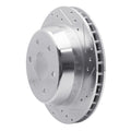 R1 Concepts Brake Rotor Drilled and Slotted Silver Fits Cadillac Escalade