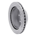 R1 Concepts Brake Rotor Drilled and Slotted Silver Fits Cadillac Escalade