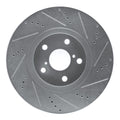 DFC 93-98 Toyota Supra Right Front Drilled & Slotted Silver Brake Rotor