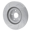 DFC 93-98 Toyota Supra Right Front Drilled & Slotted Silver Brake Rotor