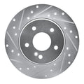 R1 Concepts Brake Rotor Drilled and Slotted Silver Fits Mercedes-Benz E320