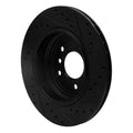 R1 04-10 BMW 525I (USA/Canada) Rear Left Drilled & Slotted Black Brake Rotor