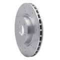 R1 10-16 Hyundai Genesis Coupe Front Right Drilled & Slotted Silver Brake Rotor