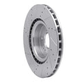 R1 10-16 Hyundai Genesis Coupe Front Right Drilled & Slotted Silver Brake Rotor