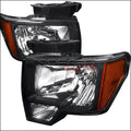 EURO HEADLIGHT BLACK HOUSING