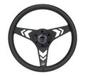NRG Aluminum Steering Wheel 330mm - Arow Cutout - Ergonomic Grip - Anadized Black