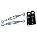 CAMPER TIEDOWNS ACCESSORY TURNBUCKLE BASIC SPRINGLOADED KIT; PAIR