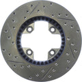 R1 79-83 Nissan 280ZX Front Left Drilled & Slotted Black Brake Rotor