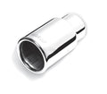Gibson Rolled Edge Straight-Cut Tip - 3.5in OD/2.5in Inlet/6in Length - Stainless