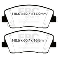 EBC 2019+ Genesis G70 2.0L Turbo Greenstuff Front Brake Pads