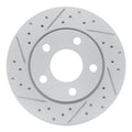 R1 00-02 Audi S4 Rear Left Drilled & Slotted Geoperformance Rotor