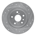 R1 92-03 Lexus ES300 Rear Left Drilled & Slotted Silver Brake Rotor