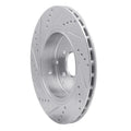 R1 18-25 Genesis G70 Rear Right Drilled & Slotted Silver Brake Rotor