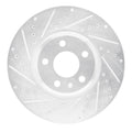 R1 08-12 Audi Q5 (Mexico) Front Left Drilled & Slotted Silver Brake Rotor