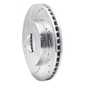 R1 86-92 Ford Taurus (Excl SHO) Front Left Drilled & Slotted Silver Brake Rotor