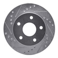 DFC 90-97 Ford Aerostar Left Front Drilled & Slotted Silver Brake Rotor