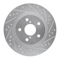 R1 96-03 Toyota RAV4 Front Right Drilled & Slotted Silver Brake Rotor
