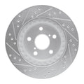 R1 96-03 Toyota RAV4 Front Right Drilled & Slotted Silver Brake Rotor