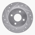 R1 18-22 Ford Ecosport Rear Left Drilled & Slotted Silver Brake Rotor