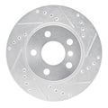 DFC 14-21 BMW i3 Front Right Drilled & Slotted Silver Brake Rotor
