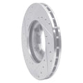 DFC 85-92 Toyota Pickup Front Right Drilled & Slotted Silver Brake Rotor