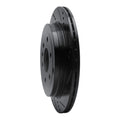 R1 07-17 Buick Enclave Rear Right Drilled & Slotted Black Brake Rotor