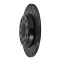 R1 00-08 Audi A4 (USA/Canada) Rear Right Drilled & Slotted Black Brake Rotor