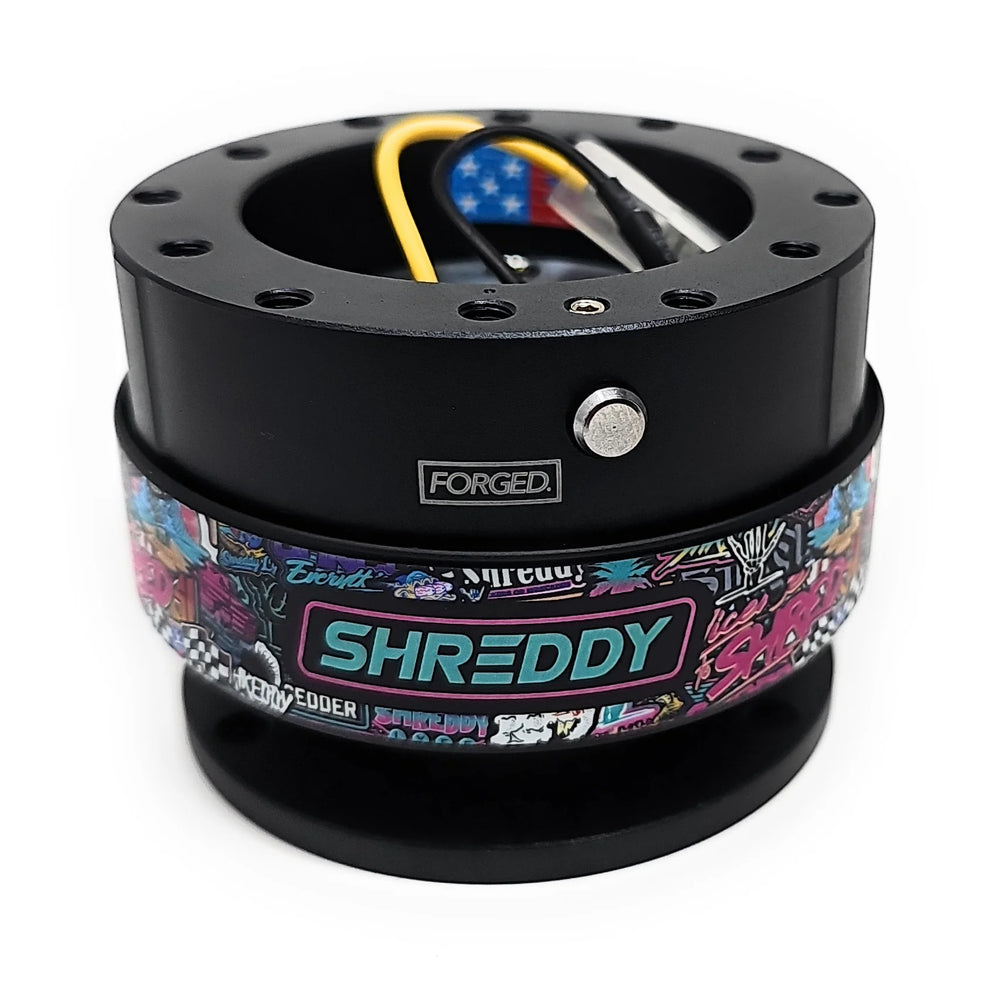 NRG Quick Release Gen 2.0 - Black Body / Black Ring w/Shreddy Collab Version 3 SFI