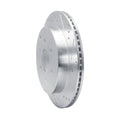 R1 10-24 Infiniti QX80 Rear Right Drilled & Slotted Silver Brake Rotor
