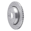 R1 Concepts Brake Rotor Drilled and Slotted Silver Fits Genesis G80