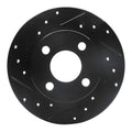 R1 81-87 Renault ALLIANCE Front Left Drilled & Slotted Black Brake Rotor