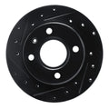 R1 96-15 Ford Fiesta (Mexico) Front Left Drilled & Slotted Black Brake Rotor