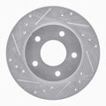 R1 90-90 Pontiac 6000 Rear Left Drilled & Slotted Silver Brake Rotor