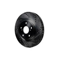 R1 96-15 Ford Fiesta (Mexico) Front Right Drilled & Slotted Black Brake Rotor
