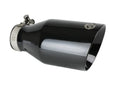 aFe Takeda 304 Stainless Steel Clamp-On Exhaust Tip 2.5in. Inlet / 4.5in. Outlet - Blue Flame