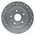 DFC 99-02 Daewoo Leganza Rear Left Drilled & Slotted Silver Brake Rotor
