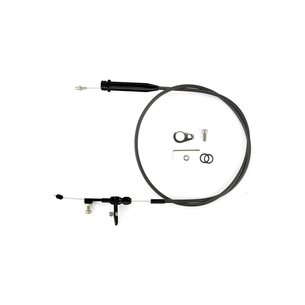 700R4 KICKDOWN CABLE KIT BLK HOUSING & FITTINGS