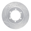 R1 98-15 Nissan NP300 (Mexico) Front Left Drilled & Slotted Silver Brake Rotor