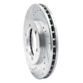 R1 98-15 Nissan NP300 (Mexico) Front Left Drilled & Slotted Silver Brake Rotor
