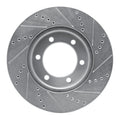 R1 Concepts Brake Rotor Drilled and Slotted Silver Fits Toyota Sequoia