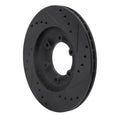 R1 84-87 Isuzu Pickup Front Left Drilled & Slotted Black Brake Rotor