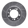 DFC 86-91 Porsche 944 (Excl Turbo) Right Front Drilled & Slotted Silver Brake Rotor